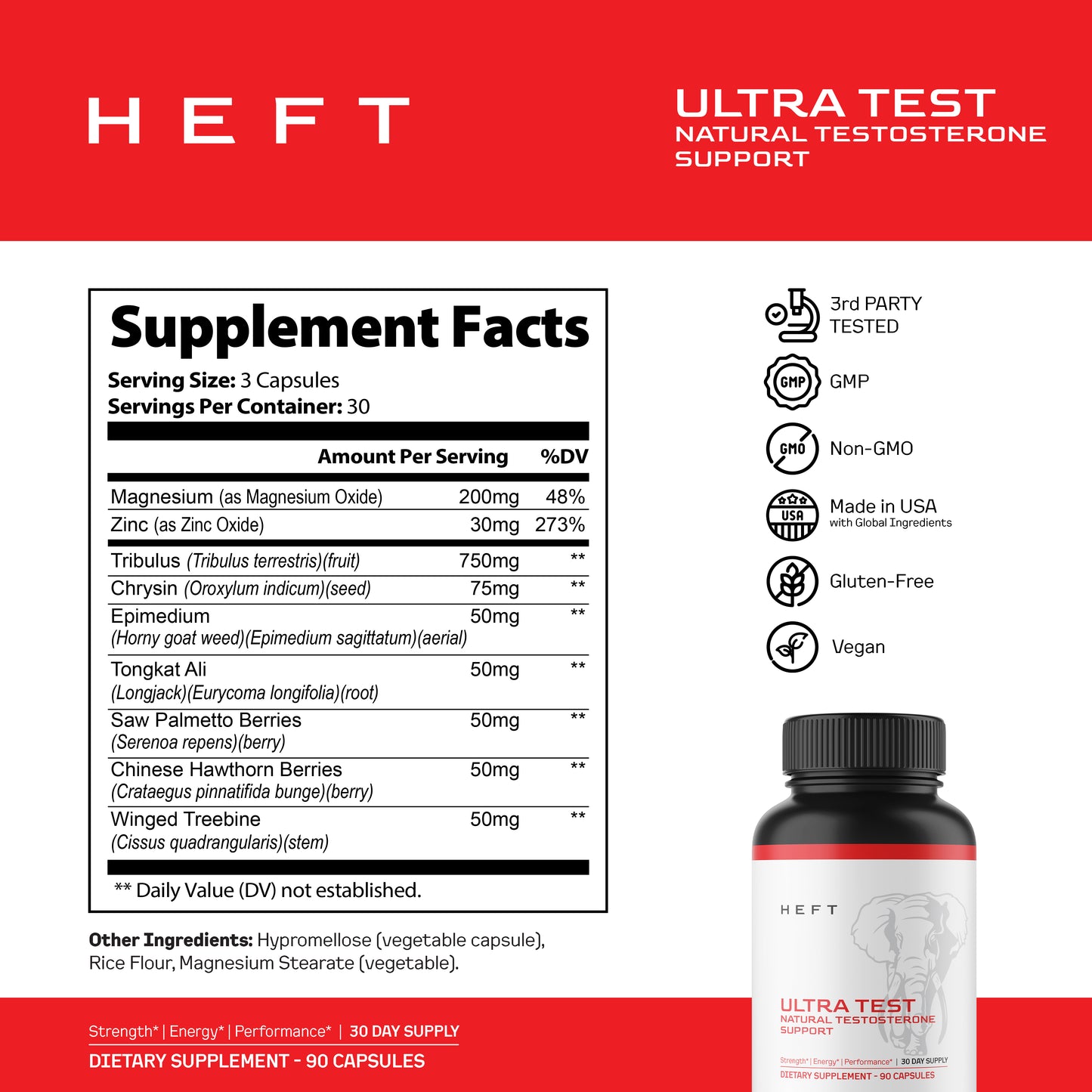 Ultra Test Natural Testosterone Support