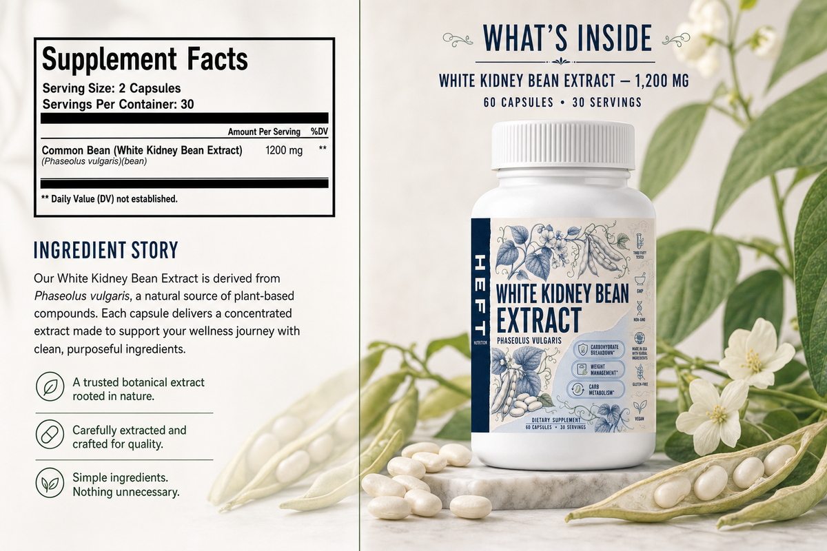 White Kidney Bean Extract Supplement Facts and ingredient overview