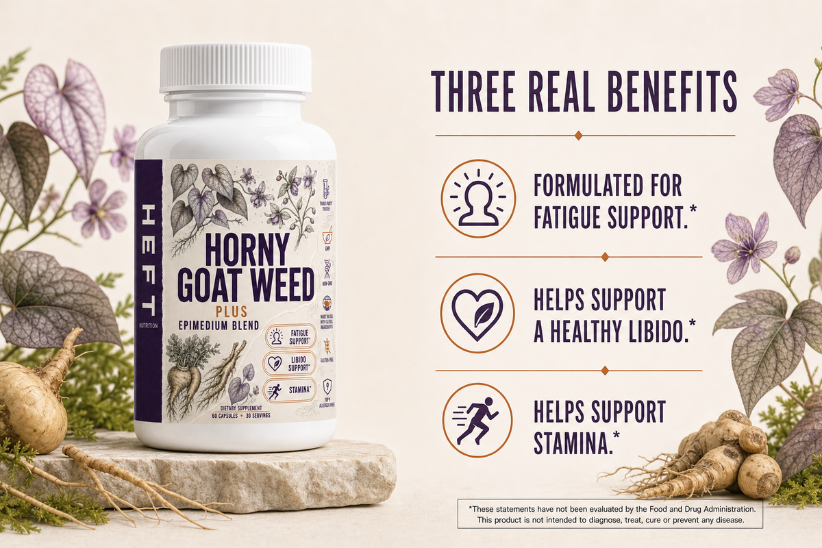Horny Goat Weed Plus product benefit highlights