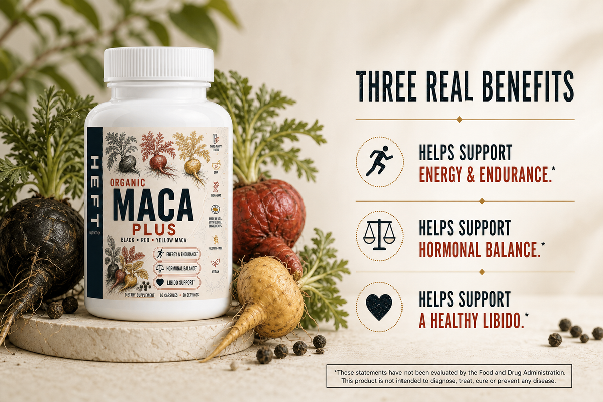 Maca Plus product benefit highlights