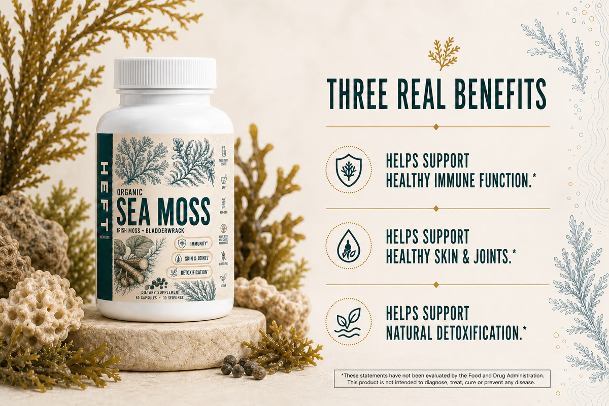 Sea Moss product benefit highlights