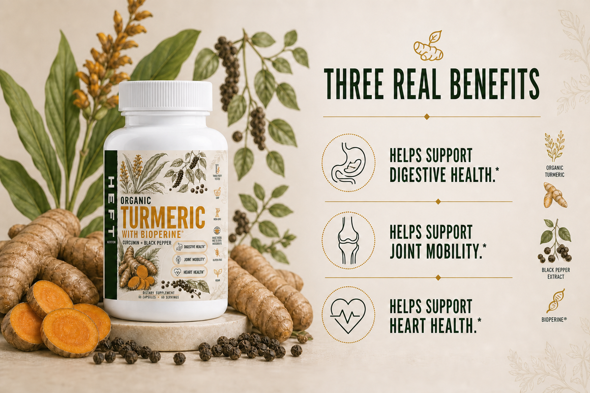 Turmeric with BioPerine product benefit highlights