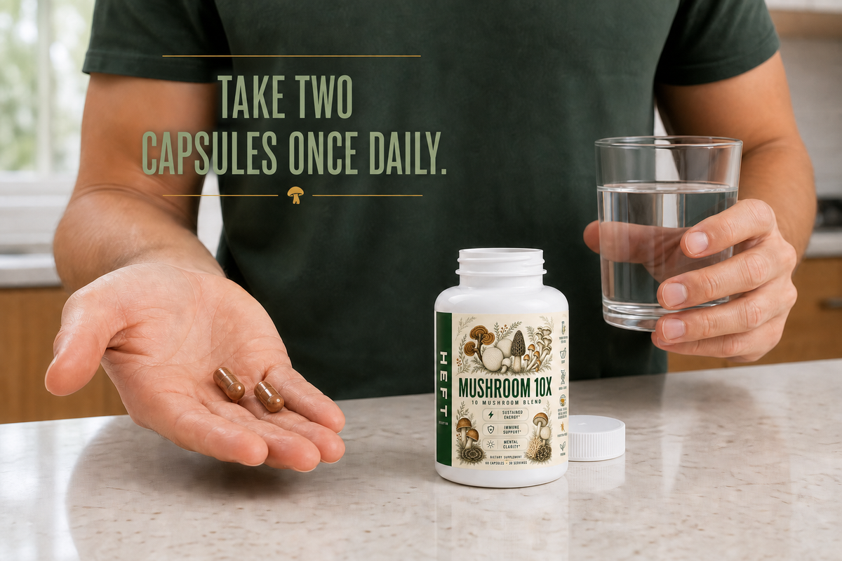 Mushroom 10X suggested daily routine