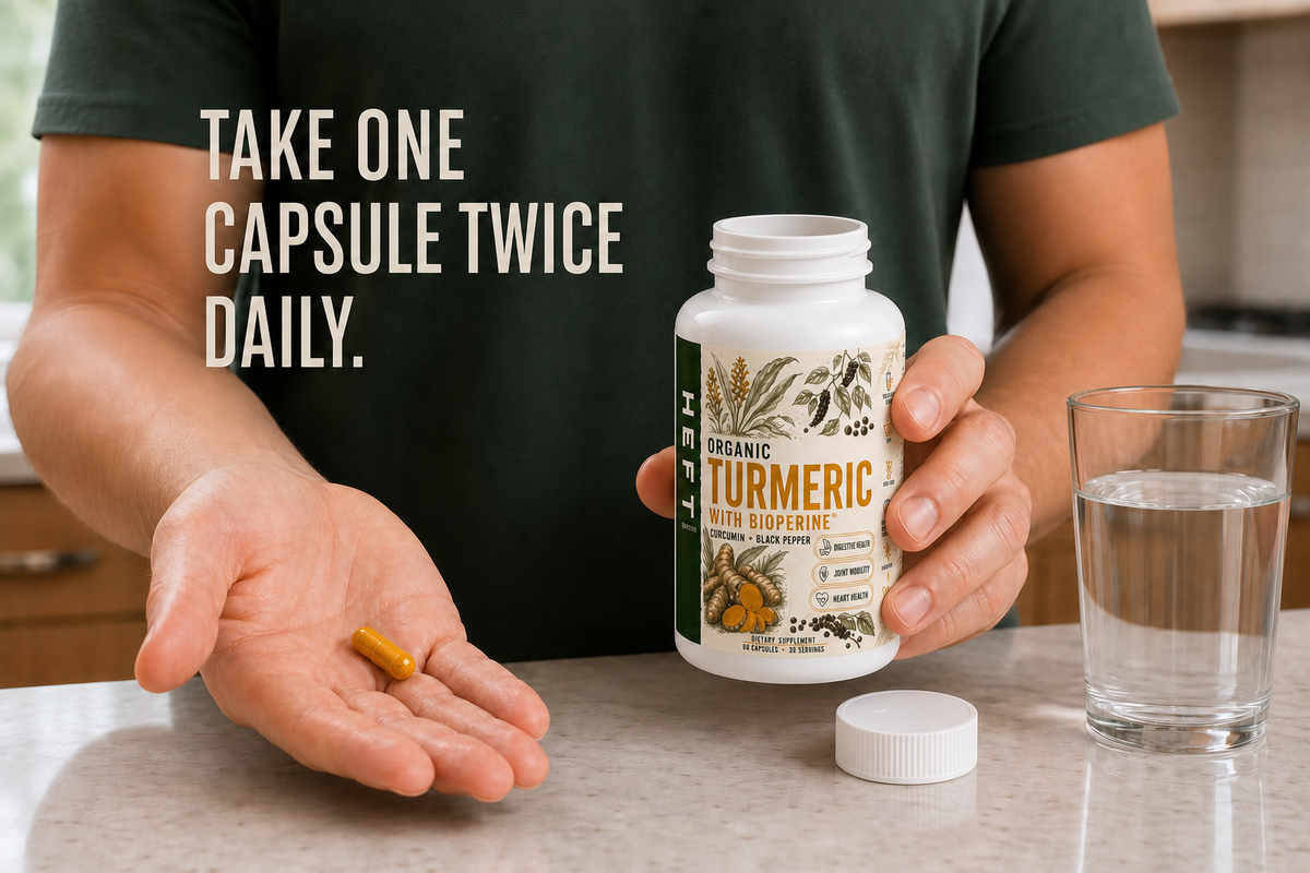 Turmeric with BioPerine suggested daily routine