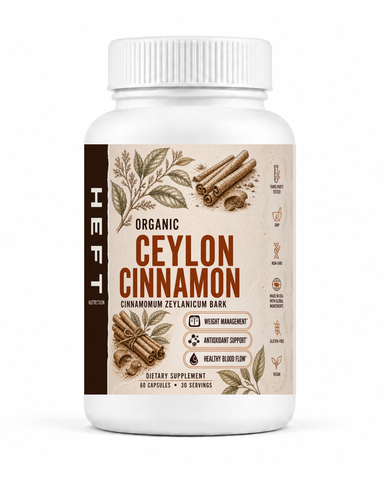 Ceylon Cinnamon bottle render