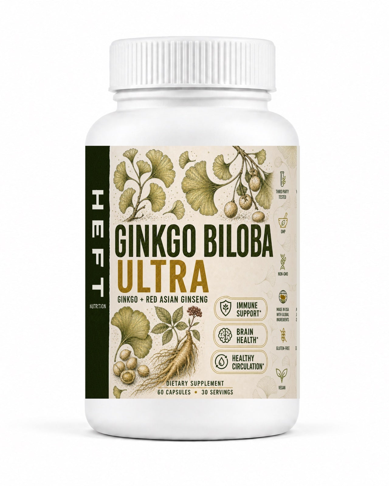 Ginkgo Biloba Ultra bottle render