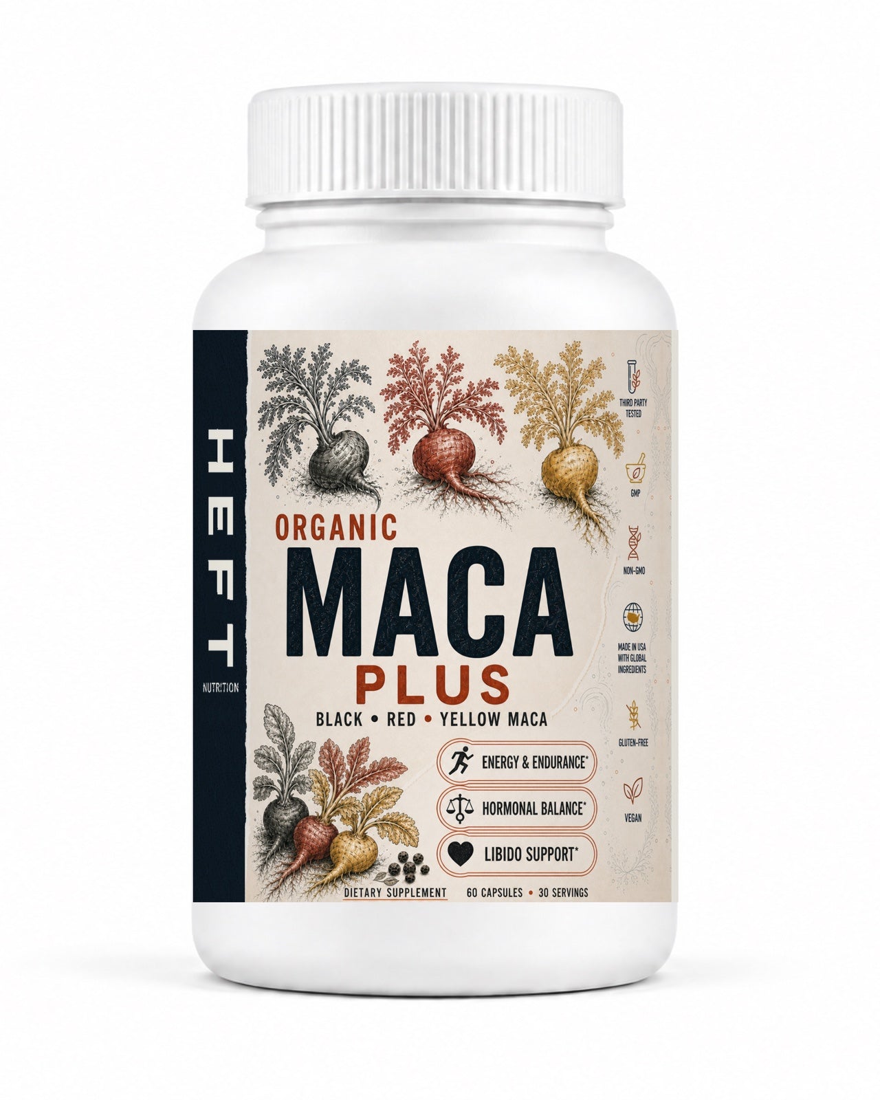 Maca Plus bottle render