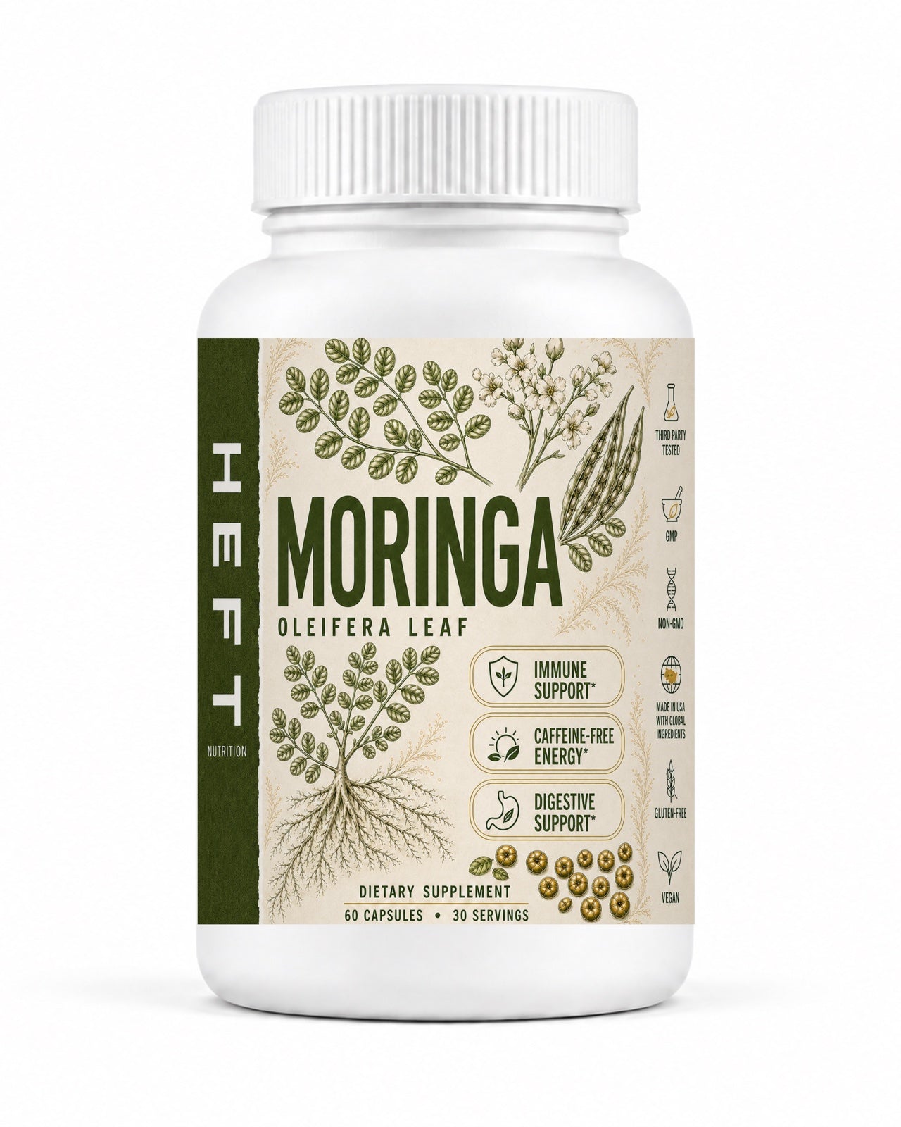 Moringa bottle render