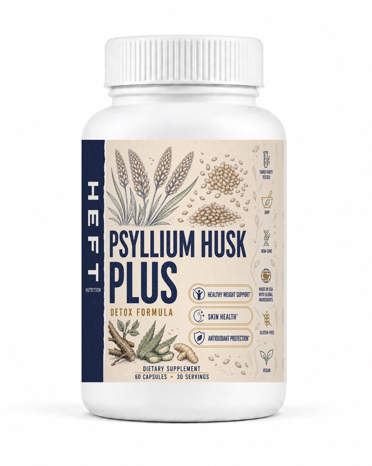 Psyllium Husk Plus bottle render