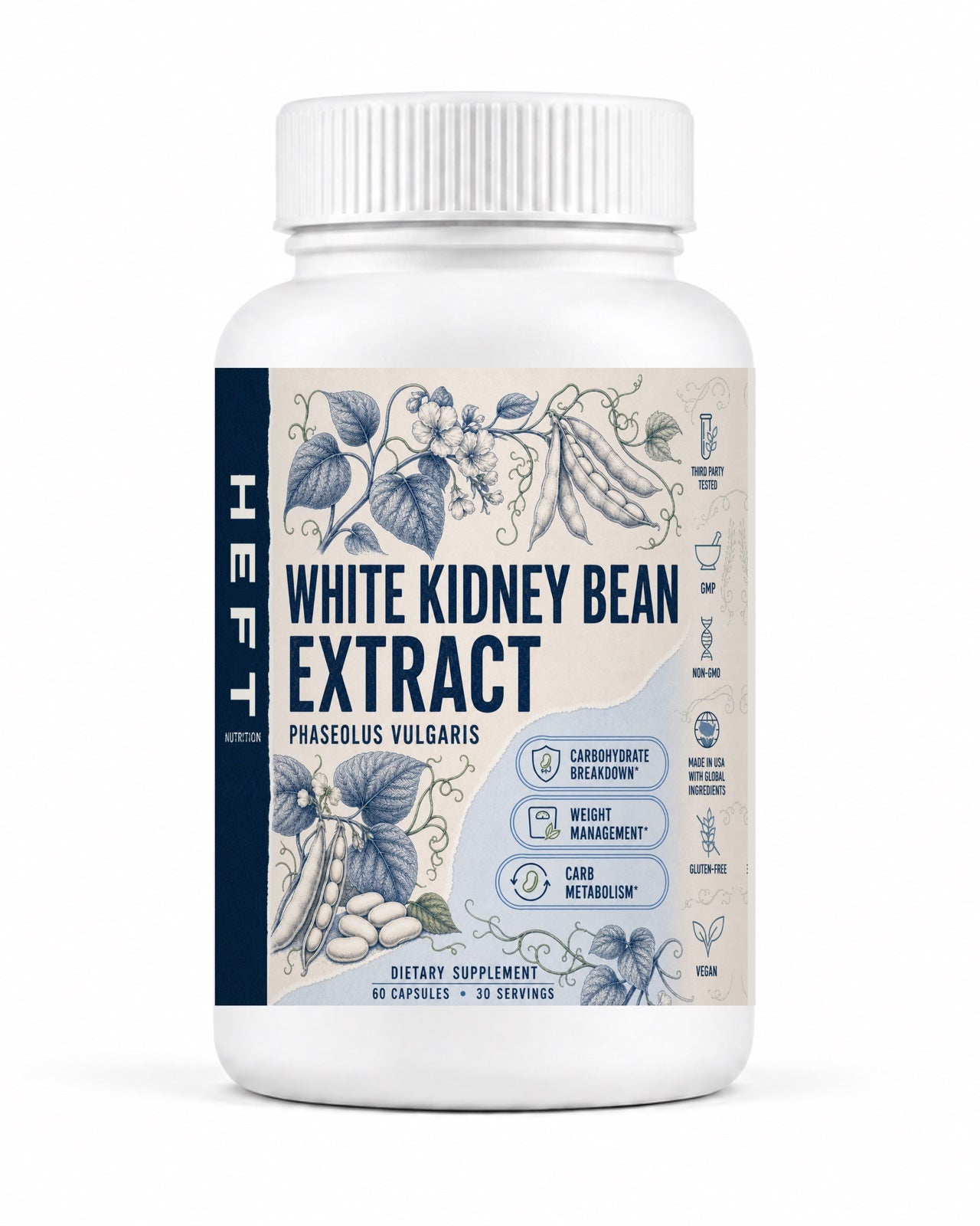 White Kidney Bean Extract bottle render